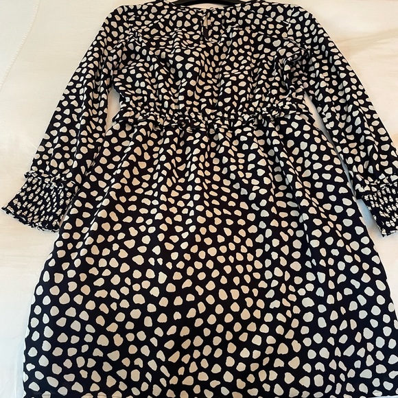 J. Crew Dresses & Skirts - J.Crew Dress Navy & White Dotted Dress